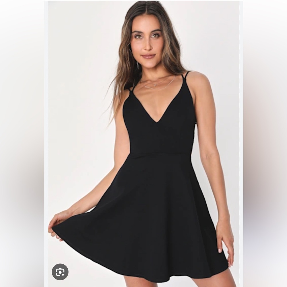 Lulu's Classic Black Mini Dress